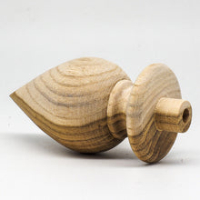 Load image into Gallery viewer, Set 4 x3.25&quot; TeakWood Lotus Shape Drapery Rod Finial Curtain Rail post Cap Furni