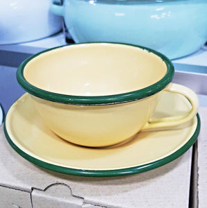 Enamelware Cup Coffee Tea Mug Camping Enamel Restaurant Coffee Shop Yellow Color