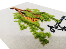 Load image into Gallery viewer, Fabric Embroidery Tapestry Hand Made Asparagus Fern Tree Flower Pot Hang Basket