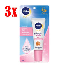 Load image into Gallery viewer, 3x NIVEA Sun Protect &amp; White Instant Aura Serum SPF50+ Uv Protection Sunscreen