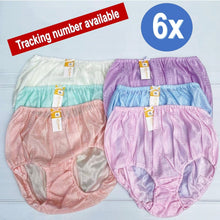 Load image into Gallery viewer, x6 Women Panties Nylon Satin Silky Hi Briefs Knickers Granny Underwear Size XL
