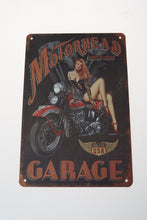 Load image into Gallery viewer, Vintage Metal Plate Garage Motor Image Decor Plaque USA Retro Poster Collectible