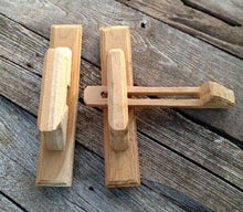 Load image into Gallery viewer, 2Set Wooden Door Locks Bolts Handles Teak Thai Handmade Antique Home Decor