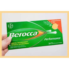Load image into Gallery viewer, 4x Berocca Performance Tube of 15 Effervescent Tablets Orange Flavor