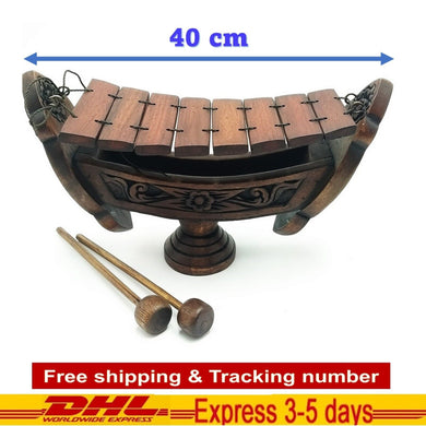 40 cm Xylophone Teak Wooden Thai Traditional Musical Instrument Hand Carved Wood