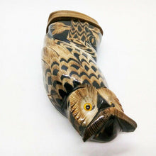 Load image into Gallery viewer, Owl Sculpture Water Buffalo Horn Carved 6&quot; Feng Shui Decor Collectible Gift V.18