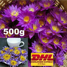 Load image into Gallery viewer, 500 g. Blue Lotus Flower Dried Organic Sacred Nymphaea Caerulea Tea Relaxing DHL