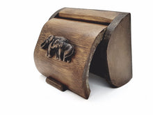 Load image into Gallery viewer, Elephant twin Box Wood chest Hand Craft weave shaped wicker 3D attractive gift