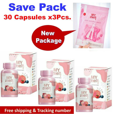 3 x My Melt Gluta Collagen Zinc Vitamin Skin Food supplement Beauty Healthy Aura