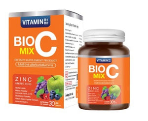 6 BOX BIO C MIX Vitamin C 1000mg Skin Lightening Body Anti-Aging Antioxidant