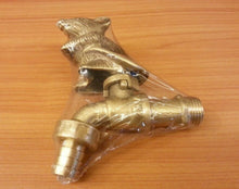 Load image into Gallery viewer, Brass Garden Tap Faucet Mouse Rat Antique Spigot Vintage Water Outdoor Living