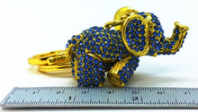 Load image into Gallery viewer, Diamond Elephant Pendant Gold Keychain Backpack Accessory Animal Keyring Gift