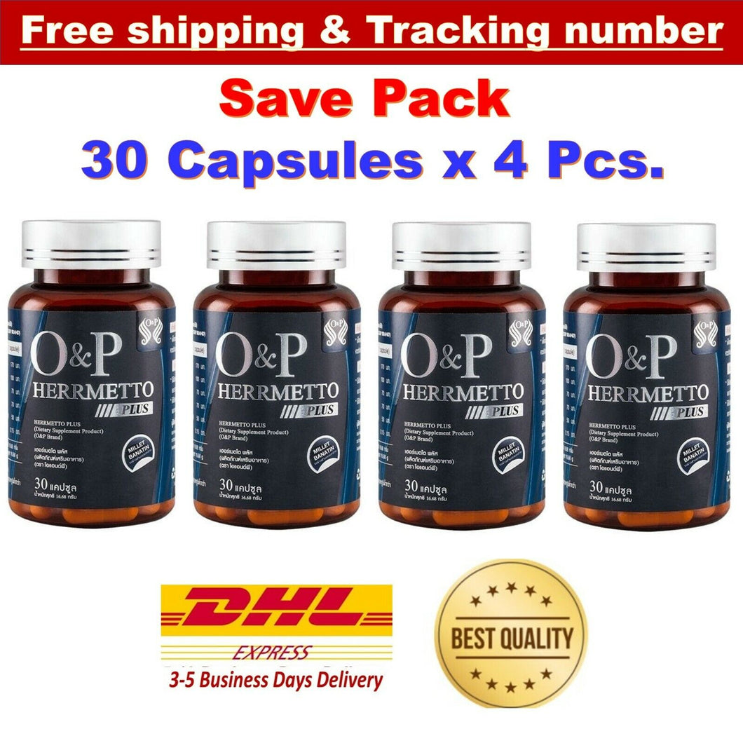 4x HERRMETTO PLUS Hair Vitamins Hair Fix Grow Hair Loss Strong Root Hair For Men