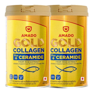 3X AMADO Gold Collagen Colligi Plus Ceramide Rice Extract Tripeptide 150g