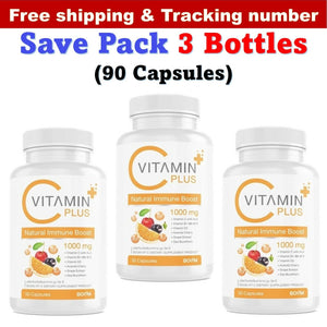 3x Boom Vitamin C 1000 mg Plus Acerola Cherry Citrus Health Immunity Skin Care