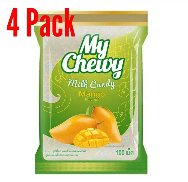 4 Pack Mango Flavour Milk Sweet Candy Delicious Enjoy Fruity Flavor Smell 360g