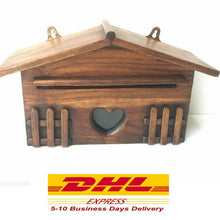 Load image into Gallery viewer, Mailbox Made From Teak Wood For Attach Front of House Strong &amp; Durable Letters