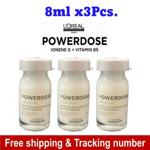 3x8ml New L'oreal Powerdose Ionene G+B5 Hair Serum Treatment For Damage Hair