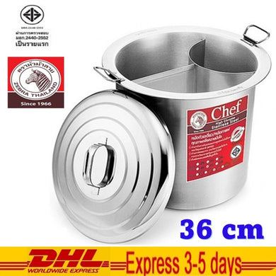 Thai Noodle Soup Stockpot Pot Stainless Steel Zebra Chef 36 cm