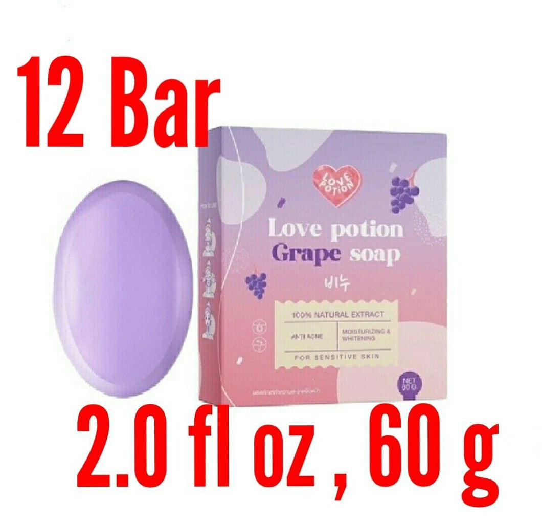 12 Bar Grape Soap Acne Spot Remover Anti aging Natural Extract Moisturizer Skin