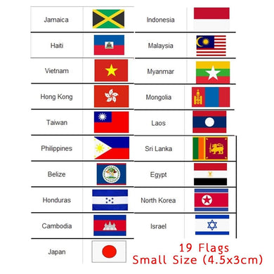 19 Country Small Size National Flag Iron Patch Embroidery Backpack Country