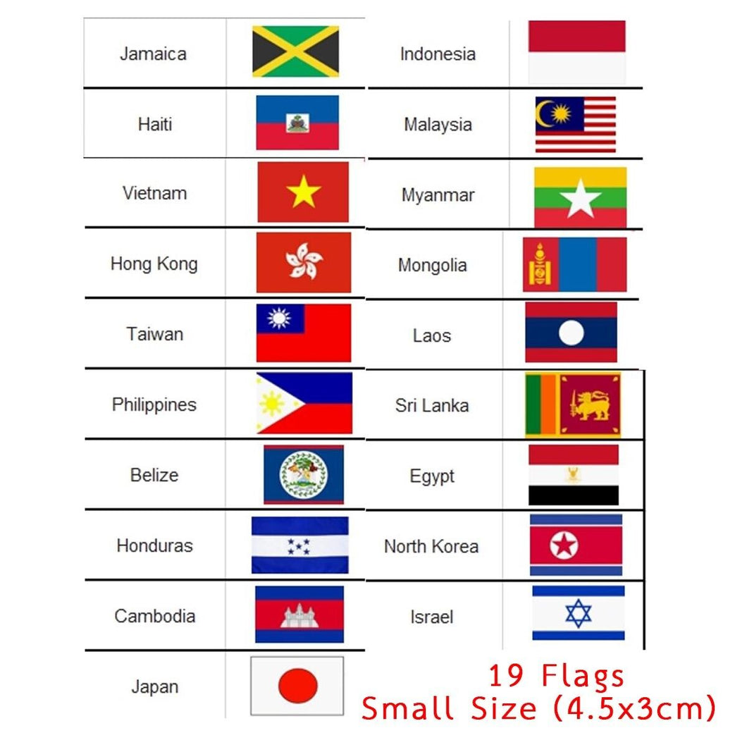 19 Country Small Size National Flag Iron Patch Embroidery Backpack Country