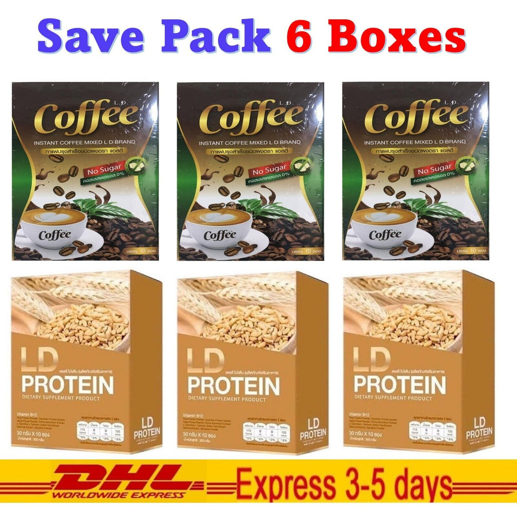3 LD Protein Malt, 3 LD Coffee Drink Weight Management L-Carnitine 0% Fat Sugar