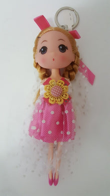 Cute Prince Gold Hair Mini Doll Keyring Charm Animal Keyring Souvenir