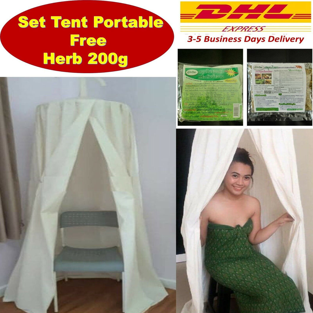 Set Portable Home Spa Thai Herbal Sauna Steam Tent Detox Get Free Herb 200g