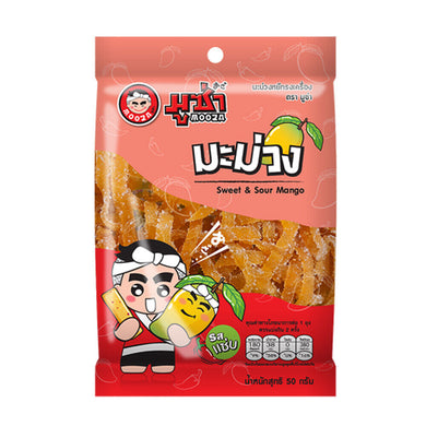 MOOZA Sweet & Sour Mango Thai Dried Fruit Snack 50g. Delicious Clean