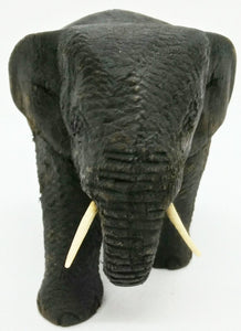 Elephant Wood Carved Doll Classic Handmade Figurine Animal Collectibles Decor