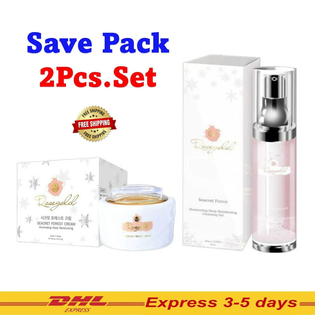 Rosegold Seacret Forest Cream & Cleansing Gel Anti-Acne Bright Skin (Set 2 pcs)