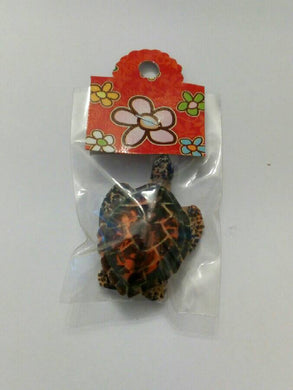 Mini Sea turtle Red Brown Magnet Resin Hand Shaped Painted Collectibles Easter