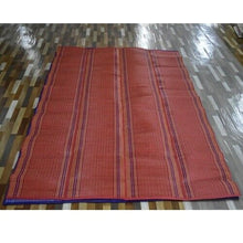 Load image into Gallery viewer, Large Red Thai Mat Pallet Fold Woven Rubber Indoor Outdoor Picnic Beach Camping
