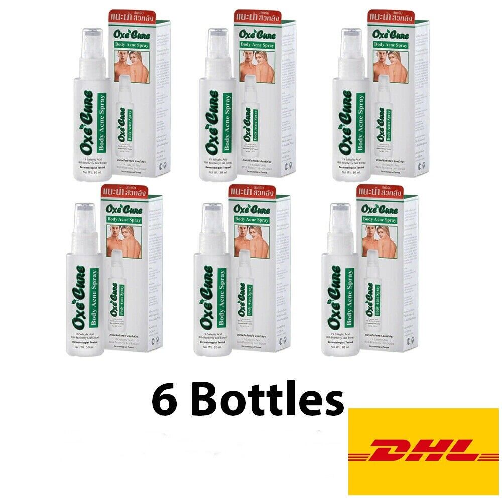 6X Oxe Cure Body Spray Reduce Blemish Treatment Acne Back Chest Neck Skin Thai