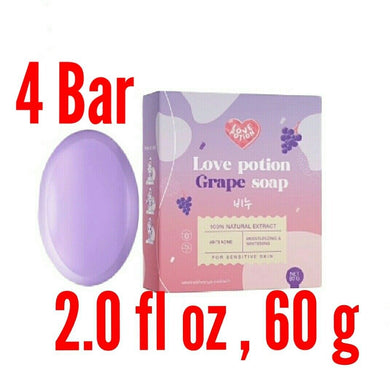 4 Bar Grape Soap Acne Spot Remover Anti aging Natural Extract Moisturizer Skin