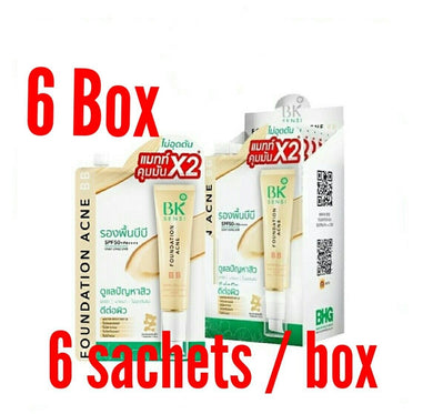 6x FOUNDATION ACNE BB SPF50 + PA++++ Sunscreen Skincare Waterproof Moisturizer