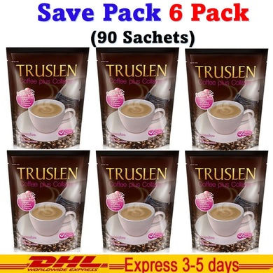 6x Truslen Coffee Mix Plus Collagen Weight Loss Sugar Free Low Fat Slimming Body