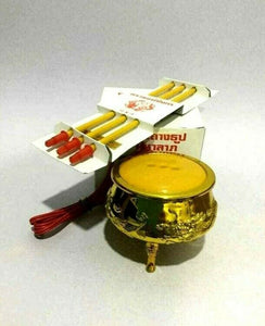 Thai Buddhist Golden Dragon Electric Incense Home Decor Burner Joss Stick Pot