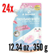 Load image into Gallery viewer, 24x Whitening Skin Glutathione + Vitamin B3 White Sugar Salt Scrub Rose &amp; Sakura