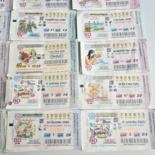 Load image into Gallery viewer, Lottery Thailand Mixed Paper Lot Collectible Old Used Tickets Papers (100pcs)