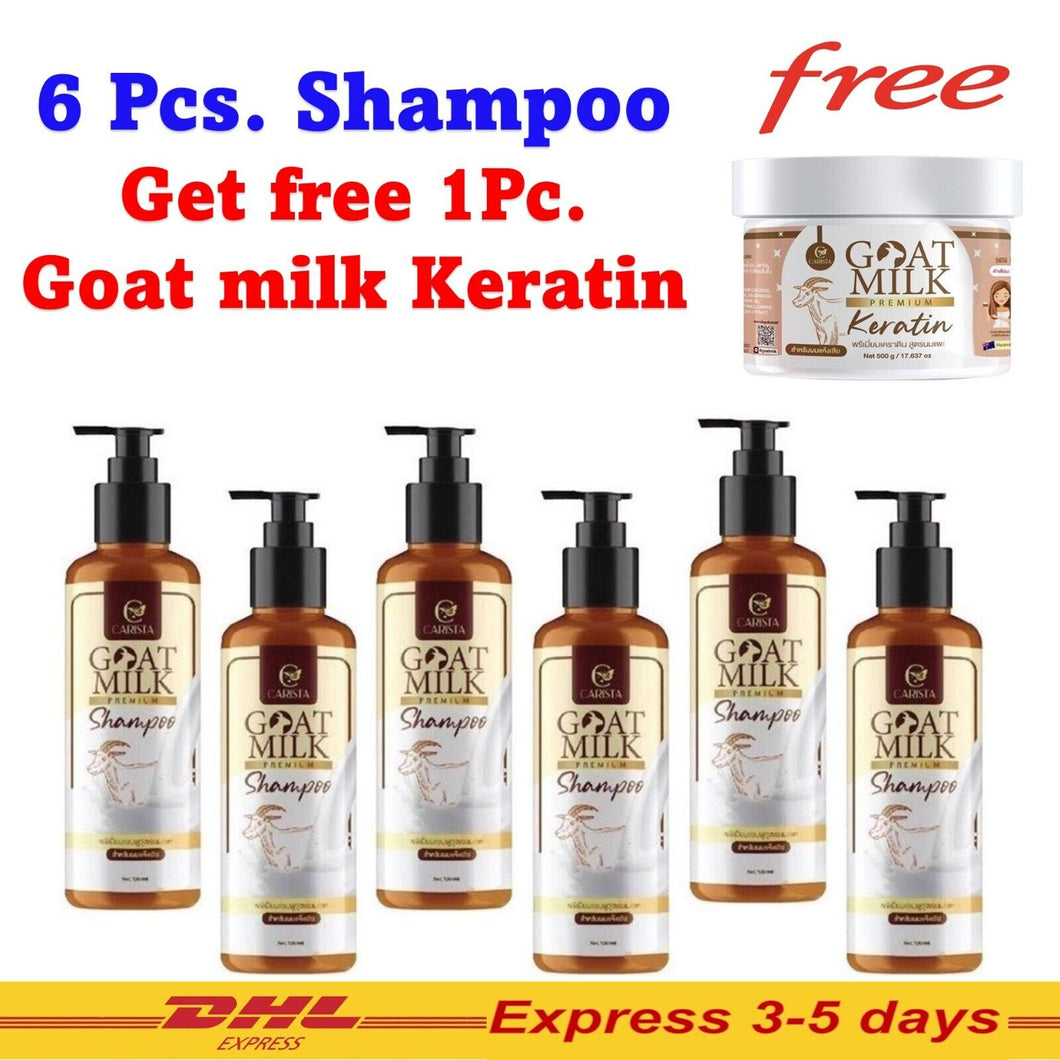 6x Goat Milk Shampoo Premium Nourishing Dry Damage Free Premium Keratin
