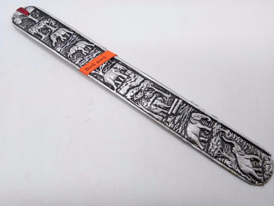 Carved Elephant Bookmark Aluminium & Wood Craft Handmade Accessory Collectibles