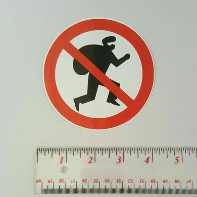 DON'T ROBBERY Sticker Funny Label Joke Prohibition & Warning Funny Signs