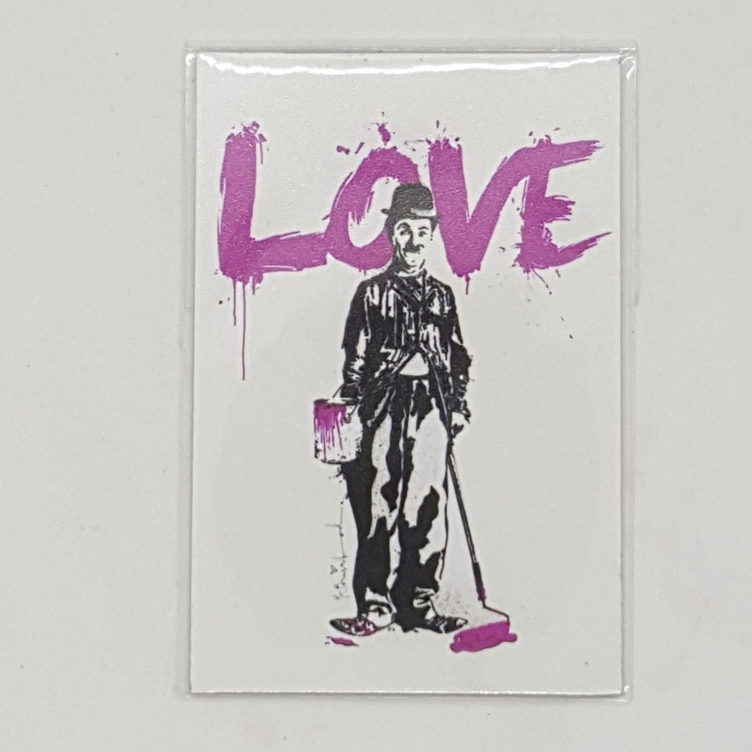 LOVE Charlie Chaplin funny Design Vintage Poster Magnet Fridge Collectible