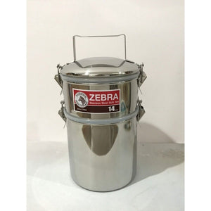 Thai Zebra Brand Stainless Food Carrier Deep Airtight 14X2 Smart Lock Jumbo