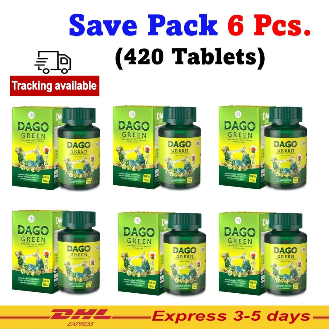 6x New Dago Green Natural Herbal Burn Belly Fat Natural Detox Slim 70 Tablets