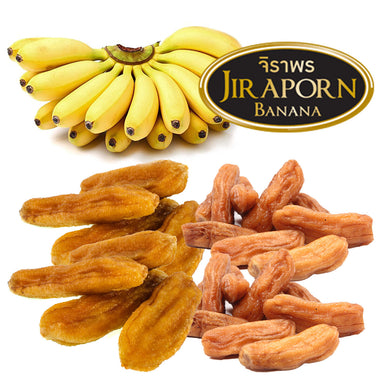 JIRAPORN BANANA DRY Snack Thai Fruit Natural Soft Delicious Food Party Dried