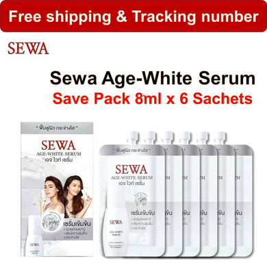 6x 8ml SEWA Age White Serum Peptide Restore Skin Anti Aging Radiance Youthful