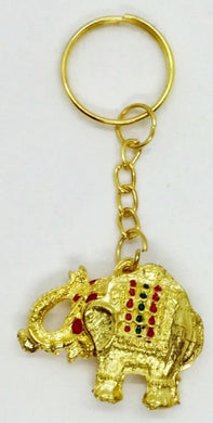 Keyring Elephant Gold Animal Lover Doll Pattern Scotch Sewing Charm Decor